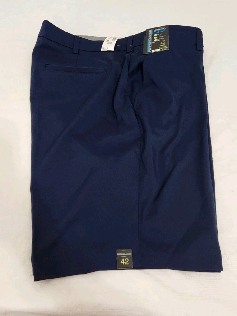Roundtree Yorke Men's Shorts Size 42 Performance Flat Front Blue Peacoat NWT 17 - Picture 4 of 10